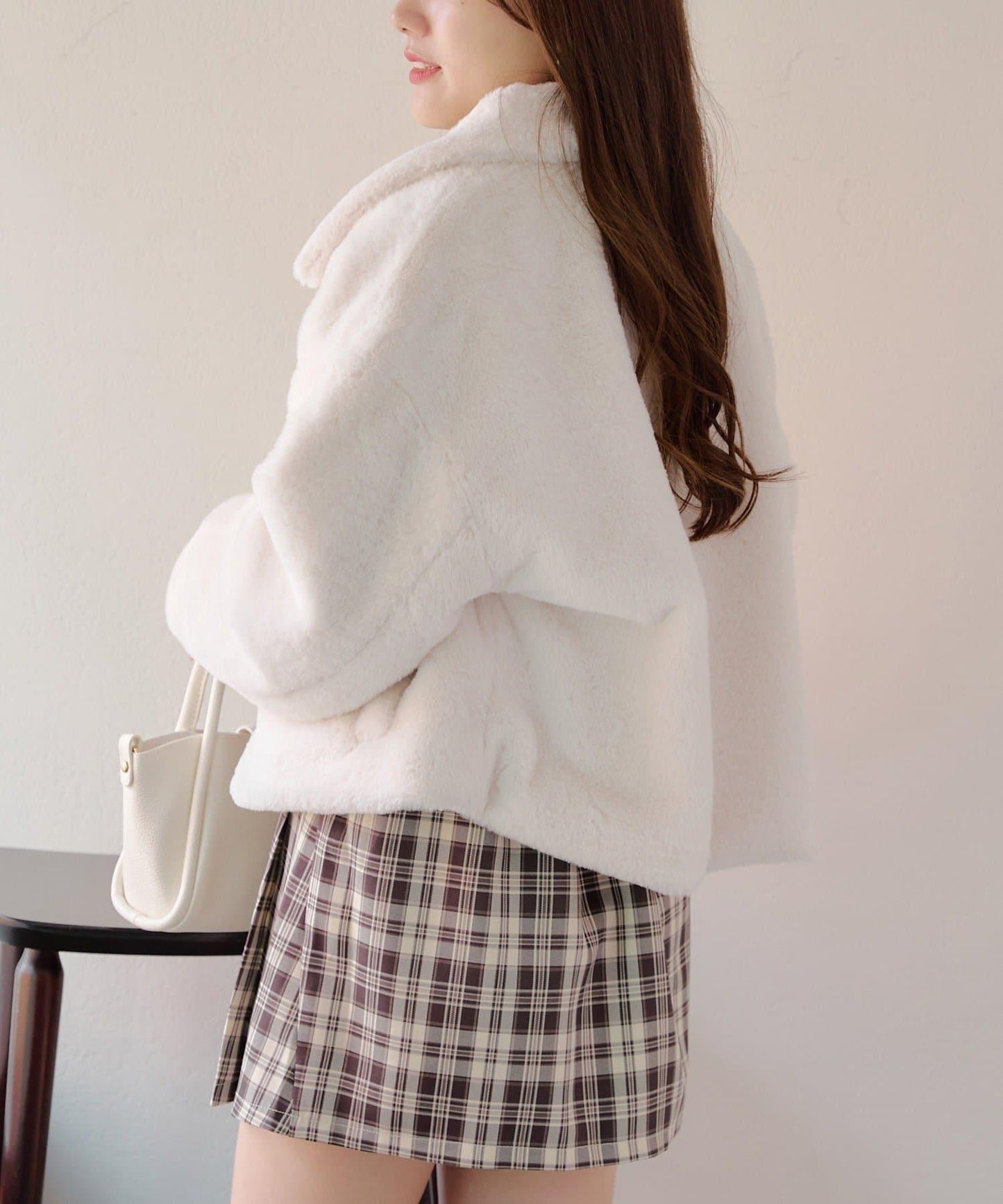 【RMAF】亮片紐扣仿毛外套