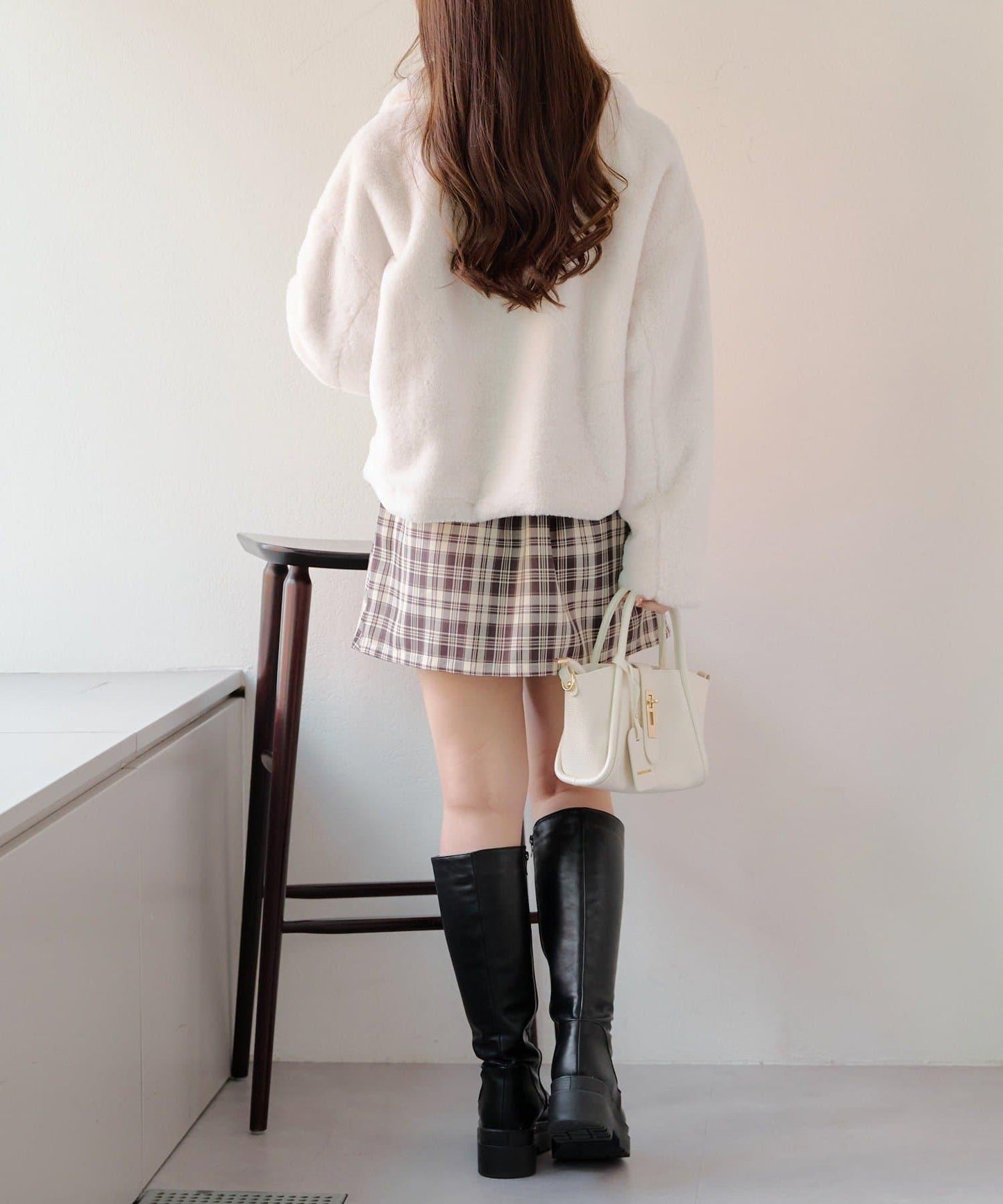 【RMAF】亮片紐扣仿毛外套