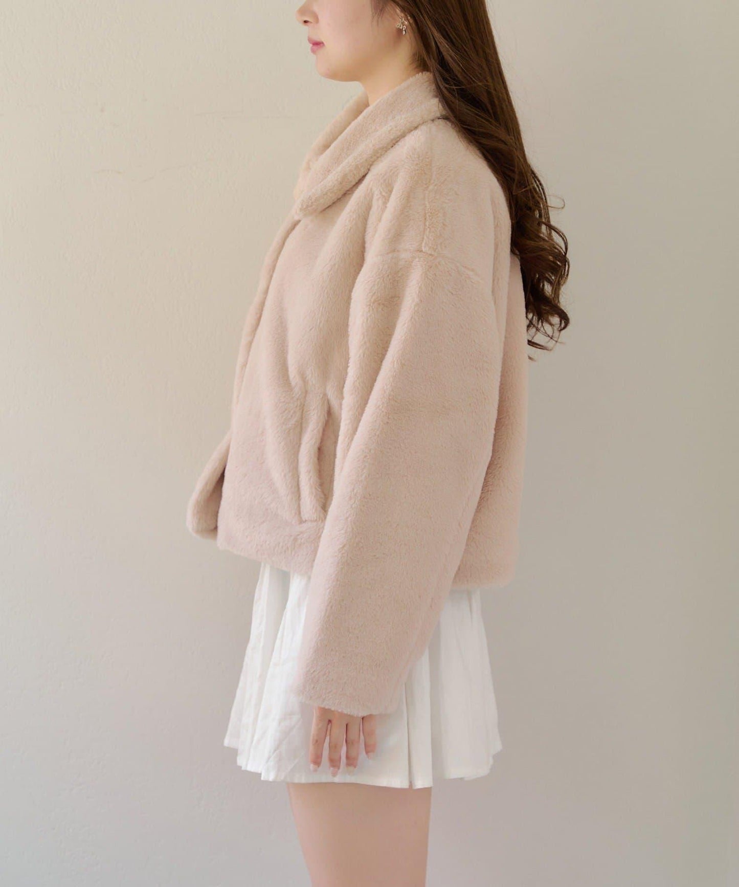 【RMAF】亮片紐扣仿毛外套