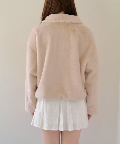 【RMAF】亮片紐扣仿毛外套