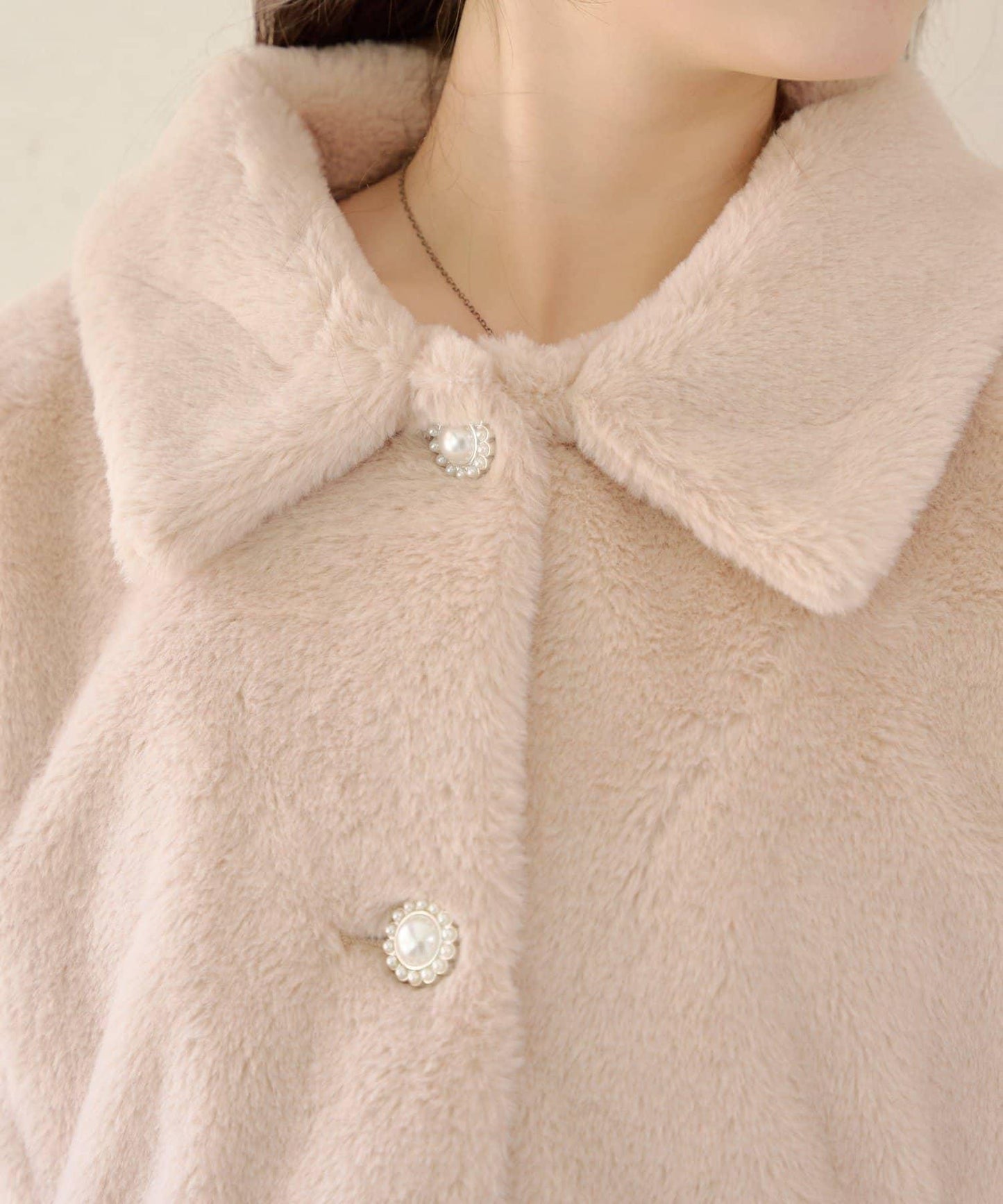 【RMAF】亮片紐扣仿毛外套