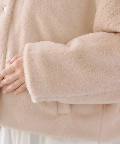 【RMAF】亮片紐扣仿毛外套