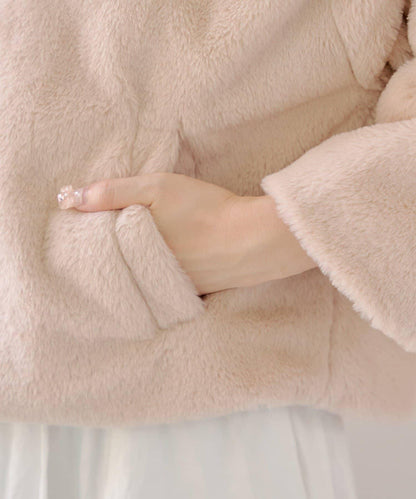 【RMAF】亮片紐扣仿毛外套