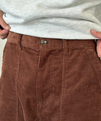 燈芯絨彎曲工裝褲