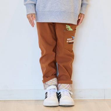 恐龍圖案長款直筒褲