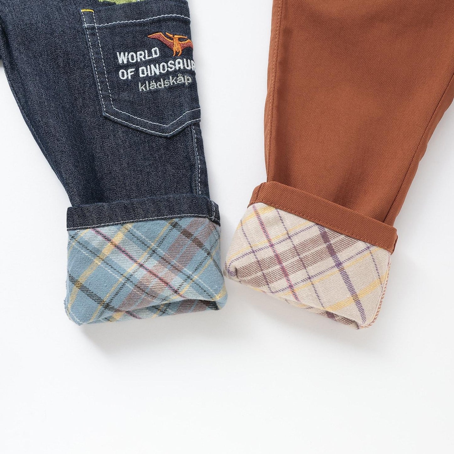 恐龍圖案長款直筒褲