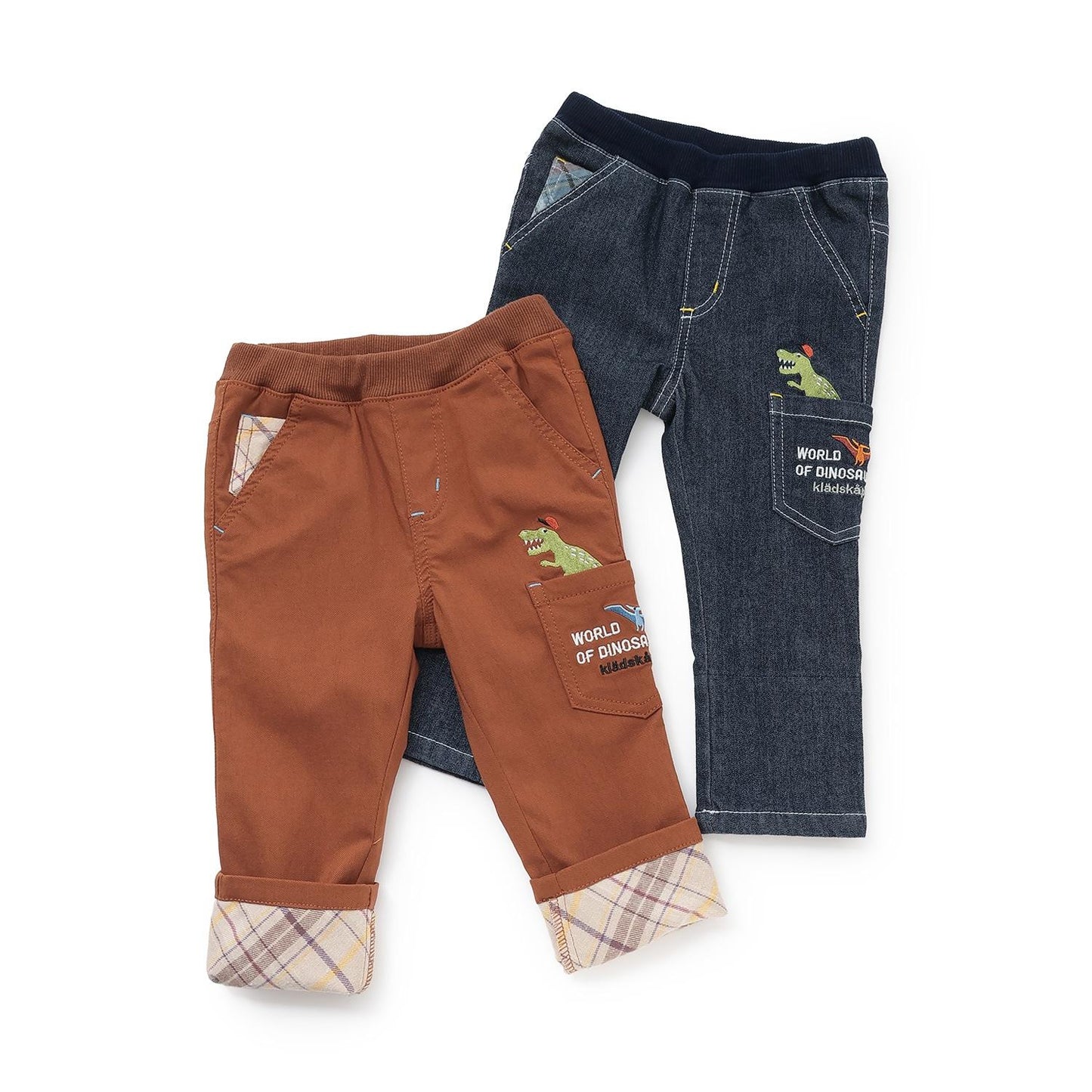 恐龍圖案長款直筒褲