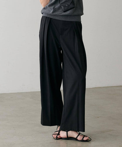 褶皺長款西裝褲