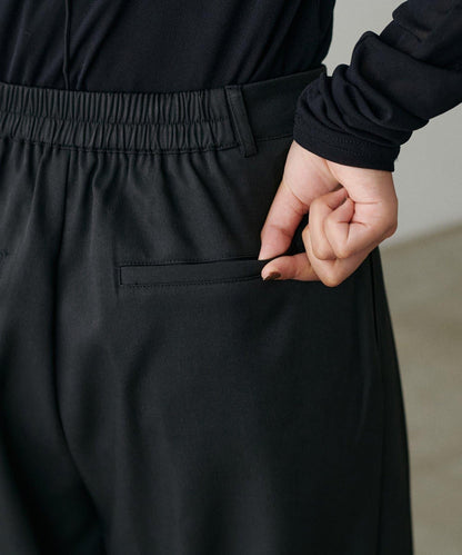 褶皺長款西裝褲