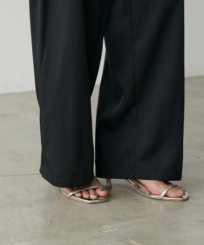 褶皺長款西裝褲