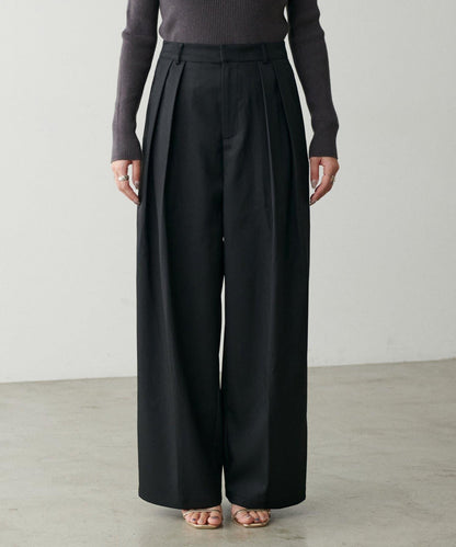 褶皺長款西裝褲