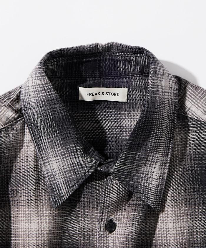 寬鬆版型 漂白工藝 漸變格紋 法蘭絨襯衫