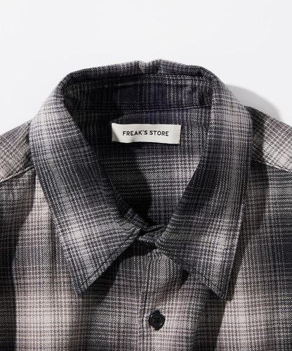 寬鬆版型 漂白工藝 漸變格紋 法蘭絨襯衫