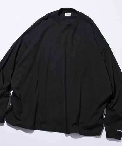 寬鬆版型 單點刺繡 圓領 長袖T恤