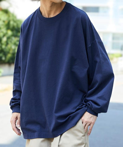 寬鬆版型 單點刺繡 圓領 長袖T恤