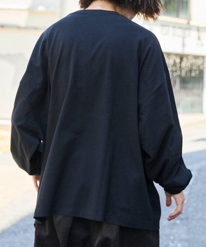 寬鬆版型 單點刺繡 圓領 長袖T恤