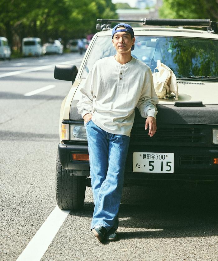 9盎司重磅寬鬆版型亨利領長袖T恤/重磅/長袖T恤