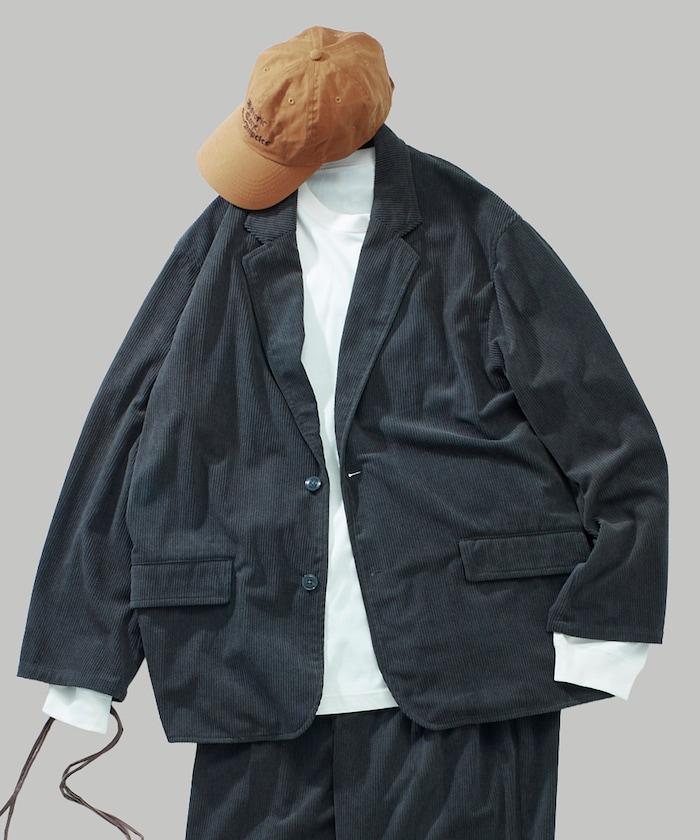 Relax Fit 寬鬆燈芯絨西裝夾克套裝