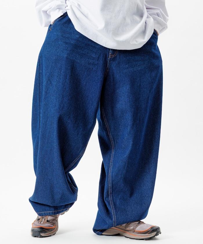 寬鬆版型桶形牛仔褲 / 水洗工藝 / 過染工藝