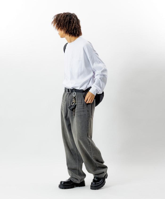 寬鬆版型桶形牛仔褲 / 水洗工藝 / 過染工藝