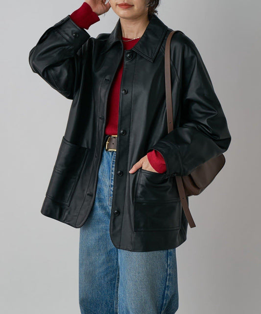 【MONN.:.(モン)】皮革夾克