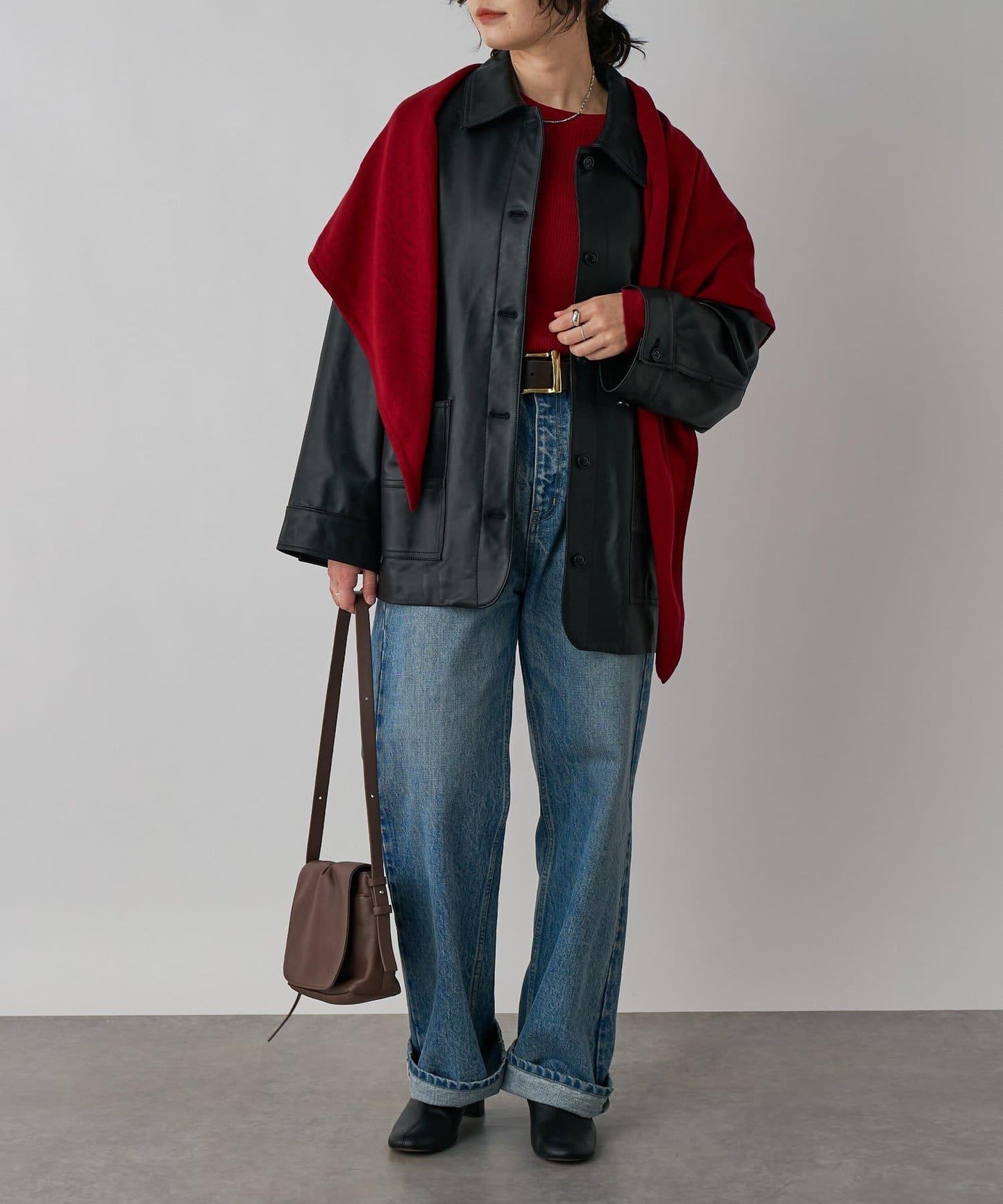 【MONN.:.(モン)】皮革夾克