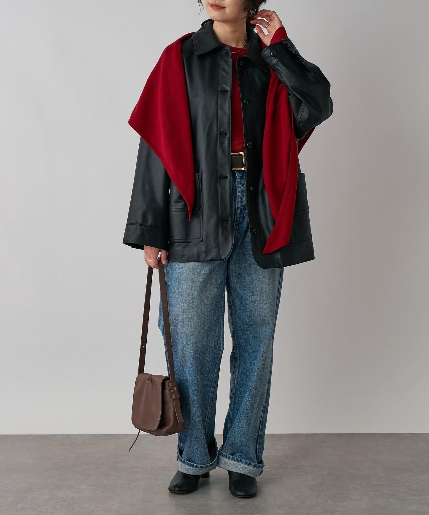 【MONN.:.(モン)】皮革夾克