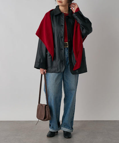 【MONN.:.(モン)】皮革夾克