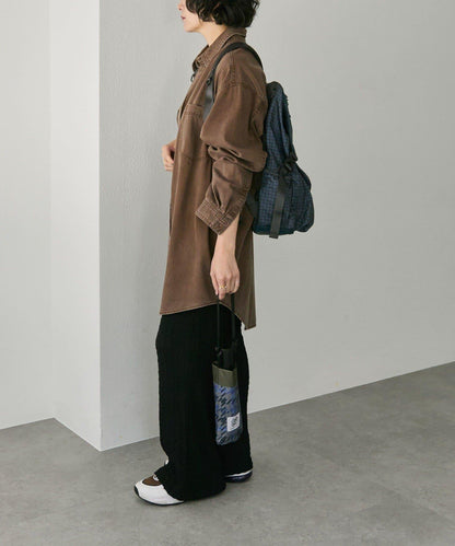 【BURLAPOUTFITTER×ear】1、2晚旅行用/約16升大容量/防潑水/男女通用/皮革拼接輕便雙肩包