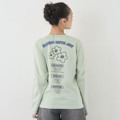 【7days】花卉標誌長袖T恤