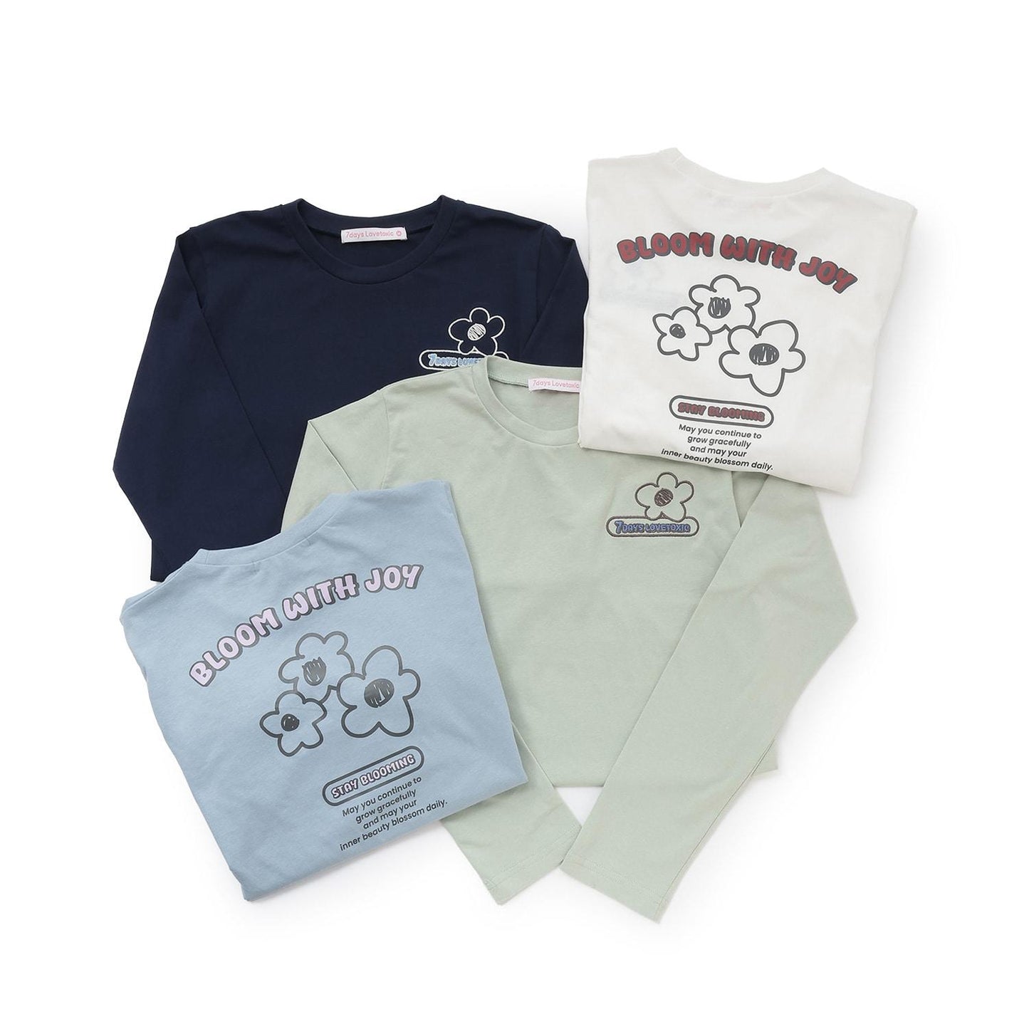 【7days】花卉標誌長袖T恤