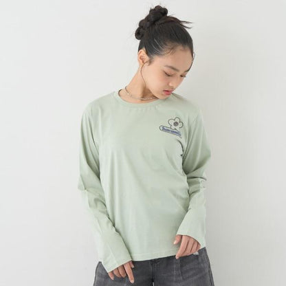 【7days】花卉標誌長袖T恤