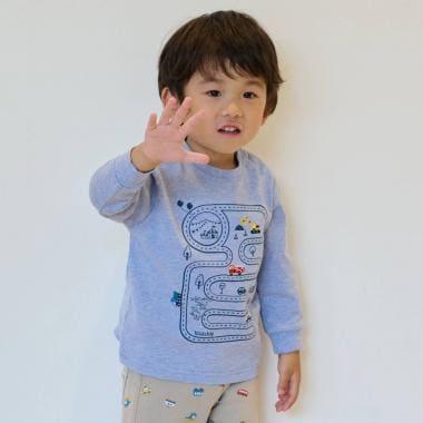 工程車輛與道路長袖T恤