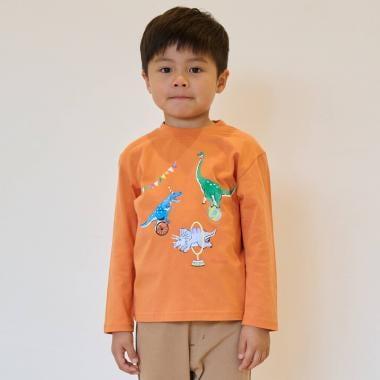 馬戲團恐龍長袖T恤