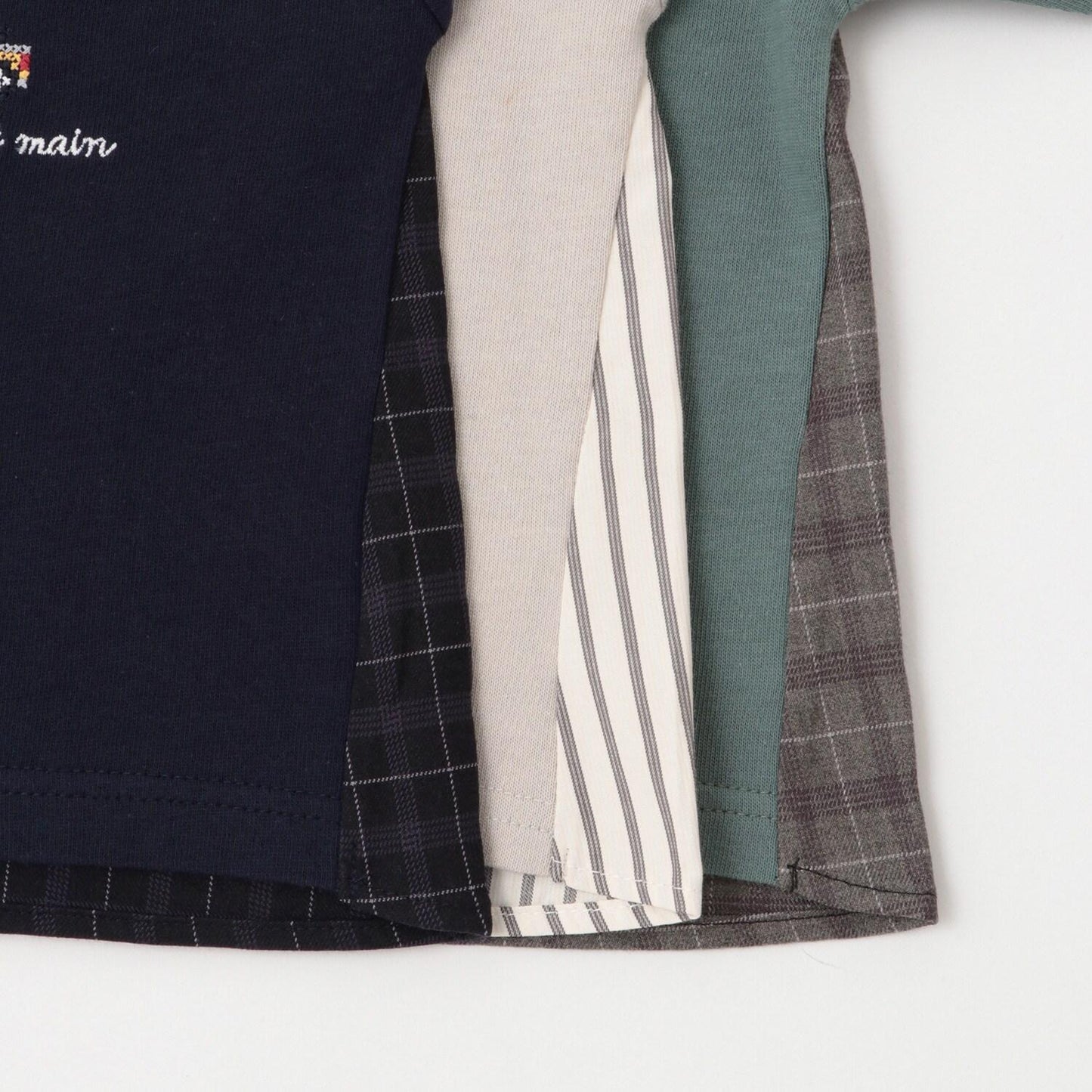 工程車輛刺繡長袖T恤