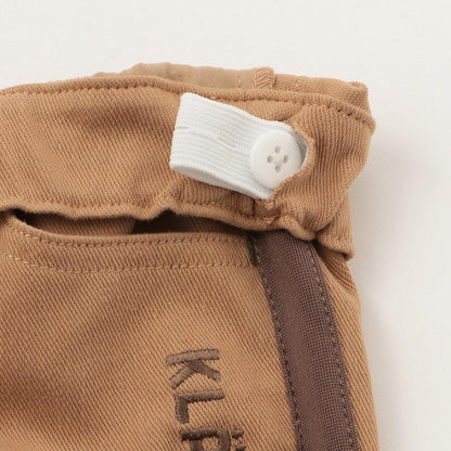 Logo+側邊條紋長款工裝褲