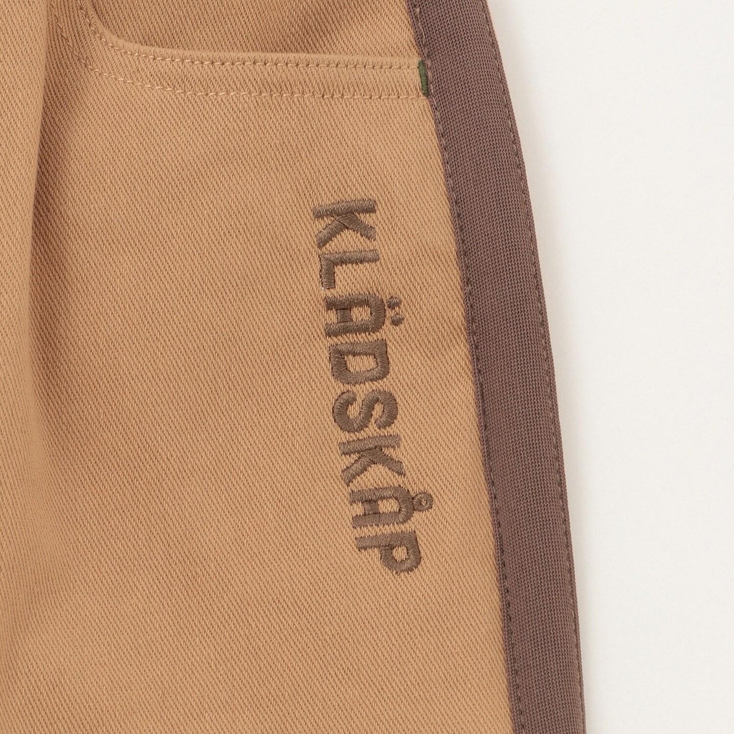 Logo+側邊條紋長款工裝褲