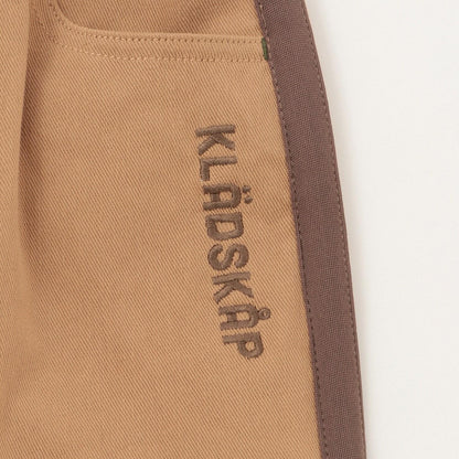 Logo+側邊條紋長款工裝褲