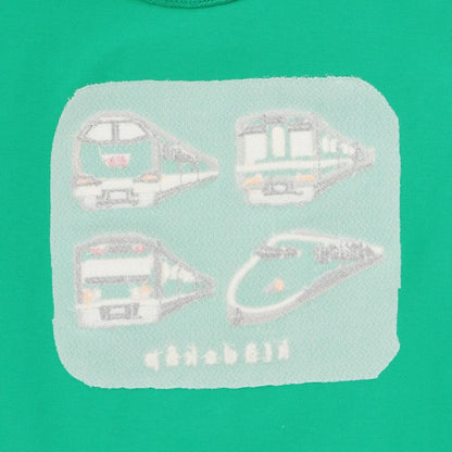 電車貼布繡長袖T恤