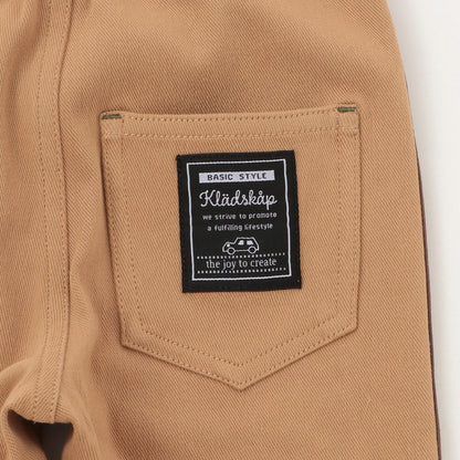 Logo+側邊條紋長款工裝褲