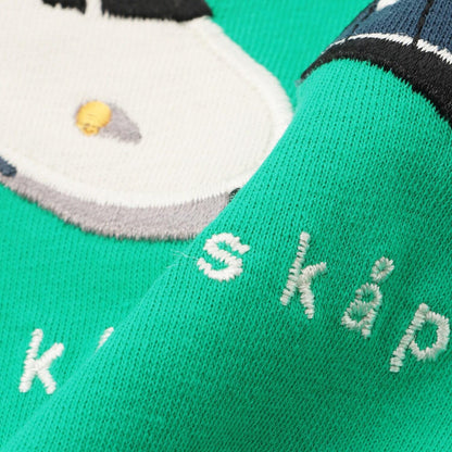 電車貼布繡長袖T恤