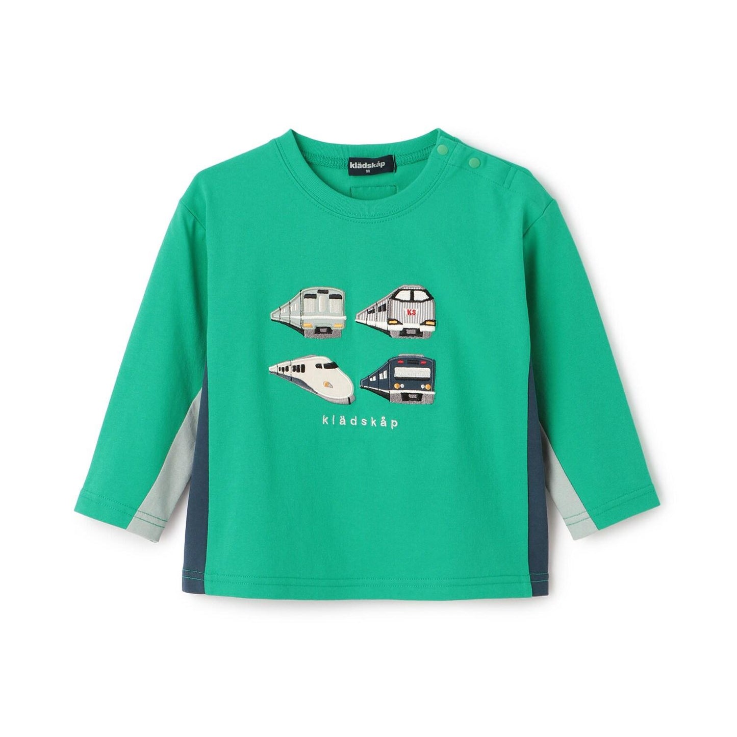 電車貼布繡長袖T恤