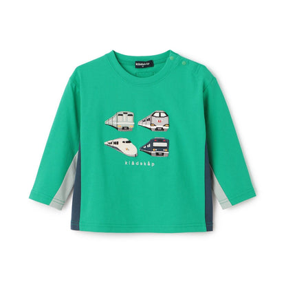 電車貼布繡長袖T恤