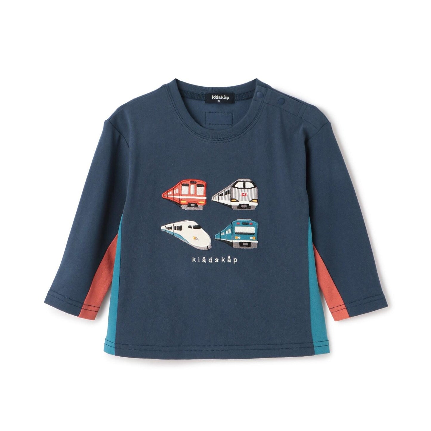 電車貼布繡長袖T恤