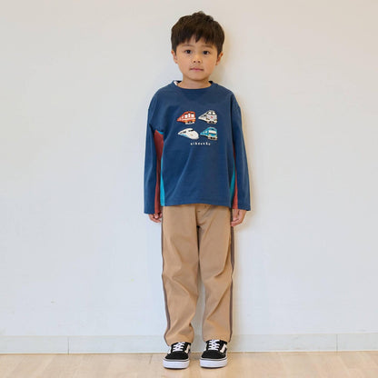 電車貼布繡長袖T恤