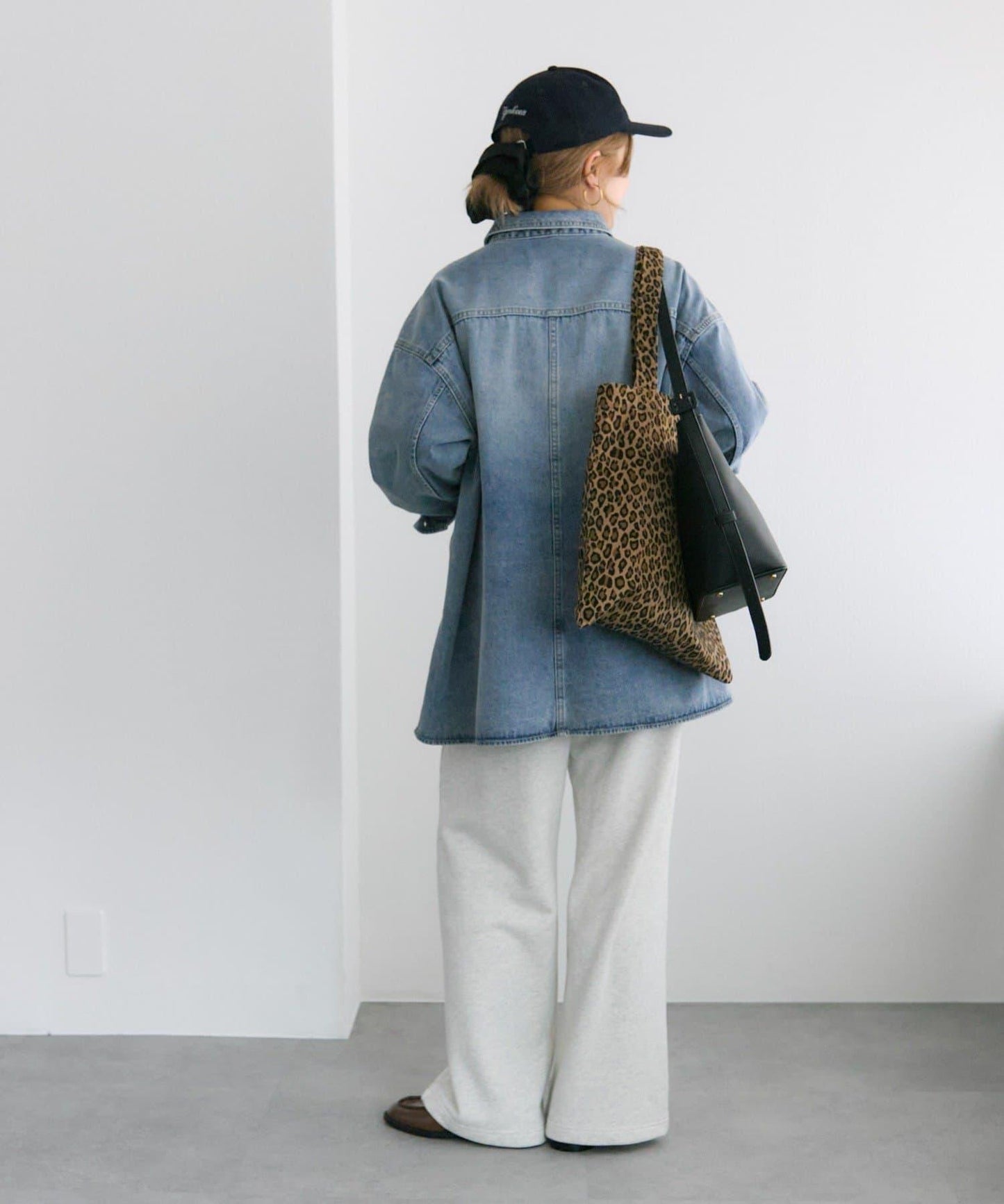 復古風牛仔長款襯衫