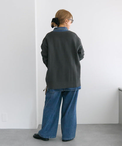 復古風牛仔長款襯衫