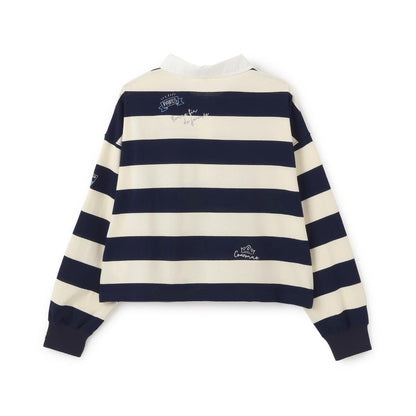 塗鴉刺繡橄欖球衫