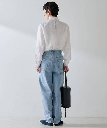 【THE PAUSE】高腰弧形牛仔褲