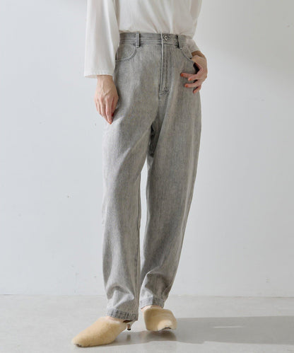 【THE PAUSE】高腰弧形牛仔褲